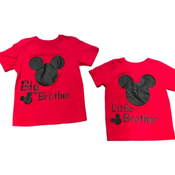 SET OF 2 “BIG BROTHER” & “LITTLE BROTHER” DISNEY T-SHIRTS - Picture 7 of 7